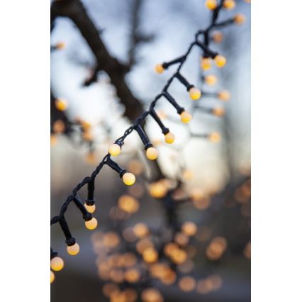 Eglo - Cordão de luzes LED de exterior para Natal, 700 LEDs / 8 modos, 19 m, IP44, branco quente