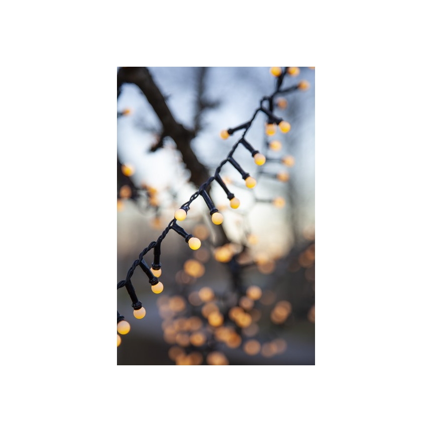 Eglo - Cordão de luzes LED de exterior para Natal, 700 LEDs / 8 modos, 19 m, IP44, branco quente