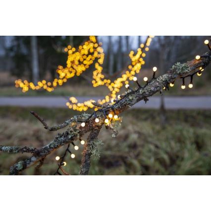 Eglo - Cordão de luzes LED de exterior para Natal, 700 LEDs / 8 modos, 19 m, IP44, branco quente