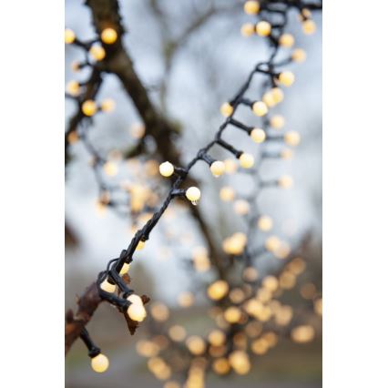 Eglo - Cordão de luzes LED de exterior para Natal, 700 LEDs / 8 modos, 19 m, IP44, branco quente