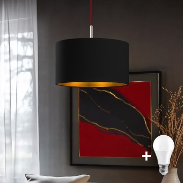 Eglo - LED  Lustre suspenso por cabo TUNJA 1xE27/60W/230V preto