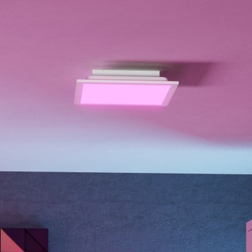 Eglo - LED RGBW Candeeiro de tecto dimerizável LED/14W/230V 2700-6500K 30x30 cm branco