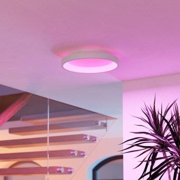 Eglo - LED RGBW Luminária de teto dimerizável LED/19,6W/230V 2700-6500K Ø 35 cm branca