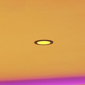 Eglo - LED RGBW regulável, luminária de embutir para casa de banho, LED/5W/230V, 2700-6500K, Ø 12 cm, IP44, preto