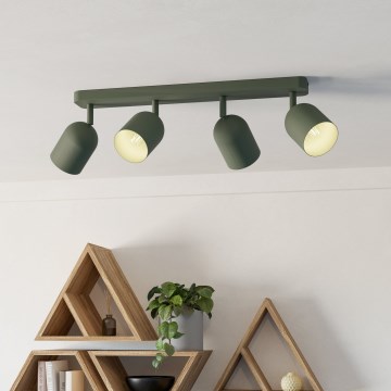 Eglo - Luminária de 4 focos 4xE14/40W/230V, verde