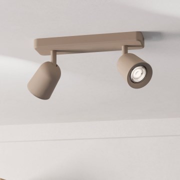 Eglo - Luminária de focos 2xGU10/10W/230V bege