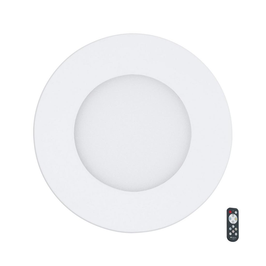 Eglo - Luminária de teto encastrada dimerizável LED/5W/230V + controlo remoto, diâmetro 12 cm