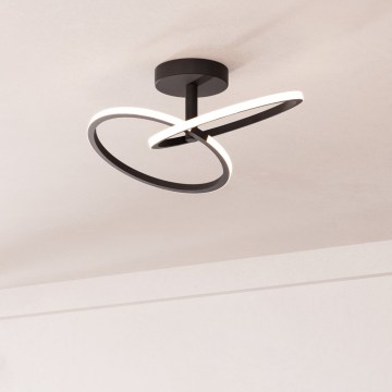 Eglo - Luminária de teto LED/12W/230V 2700/4000/6500K preta