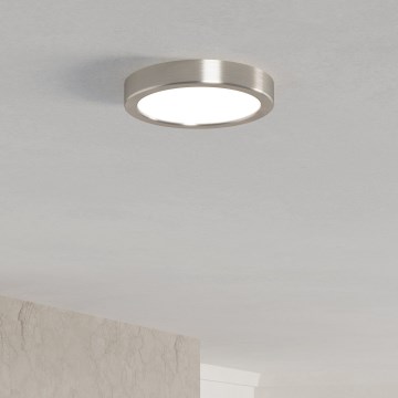Eglo - Luminária de teto LED/7,5W/230V 2700/4000/6500K diâmetro 16,6 cm cromo fosco
