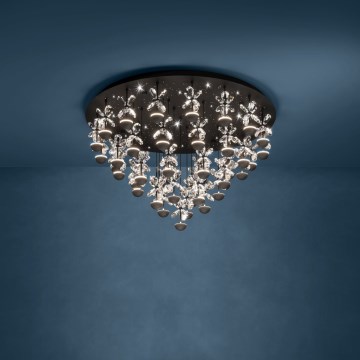 Eglo - Luminária de teto LED dimerizável 43xLED/1,8W/230V 3000K preta