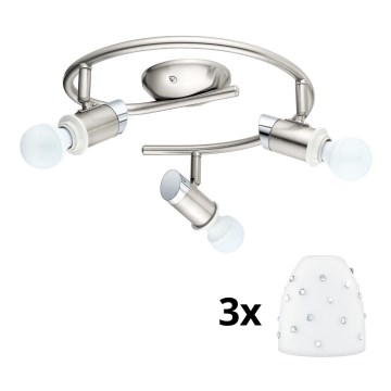 Eglo - Luminária de teto LED MY CHOICE 3xE14/4W/230V cromo mate/branco