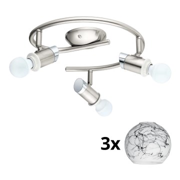 Eglo - Luminária de teto LED MY CHOICE 3xE14/4W/230V cromo mate/branco/preto