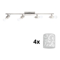 Eglo - Luminária de teto LED MY CHOICE 4xE14/4W/230V cromo mate/branco