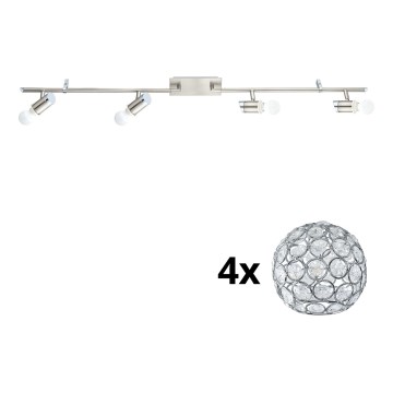 Eglo - Luminária de teto LED MY CHOICE 4xE14/4W/230V cromo mate