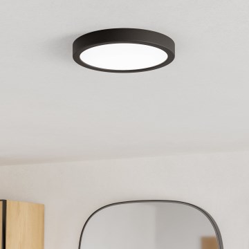 Eglo - Luminária de teto LED para casa de banho LED/11,5W/230V 2700/4000/6500K diâmetro 21,1 cm IP44 preta