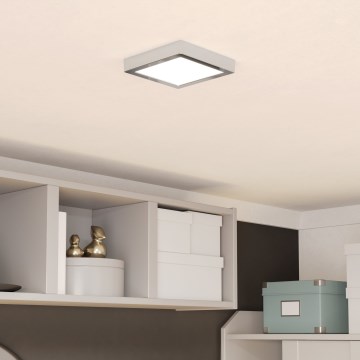 Eglo - Luminária de teto LED para casa de banho, LED/7W/230V 2700/4000/6500K, 15x15 cm, IP44, cromo brilhante