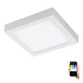 Eglo - Luminária de teto LED RGBW dimerizável FUEVA-C LED/15,6W/230V Bluetooth 22,5x22,5 cm