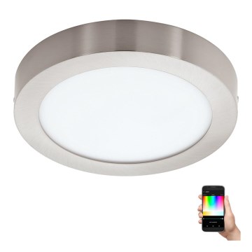 Eglo - Luminária de teto LED RGBW dimerizável FUEVA-C LED/15,6W/230V Bluetooth, diâmetro 22,5 cm