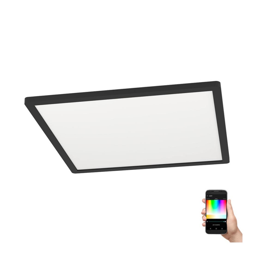 Eglo - Luminária de teto LED RGBW dimmerizável LED/16,5W/230V preta ZigBee