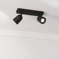 Eglo - Luminária direcionável 2xGU10/10W/230V preta
