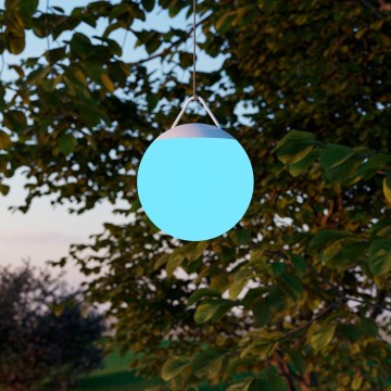 Eglo - Luminária exterior LED RGB recarregável e regulável, 2600 mAh, IP44, branca + comando remoto