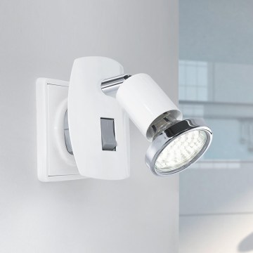 Eglo - Luminária LED para tomada 1xGU10/2,8W/230V branca
