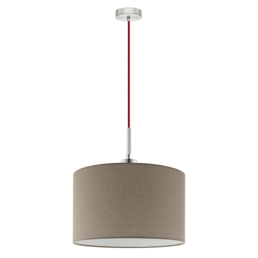 Eglo - Lustre LED suspenso TUNJA 1xE27/60W/230V taupe