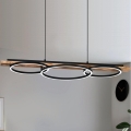 Eglo - Lustre LED dimerizável com cabo 2xLED/12,5W/230V+LED/15,5W 3000K castanho/preto