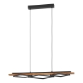 Eglo - Lustre LED dimerizável suspenso por cabo 2xLED/13W/230V + LED/16W preto/castanho