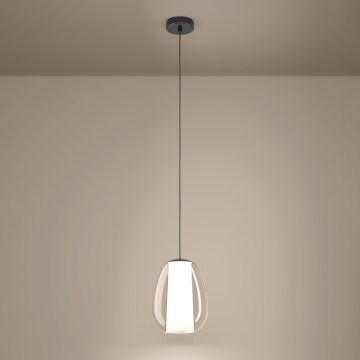 Eglo - Lustre LED dimerizável suspenso por cabo LED/7W/230V + LED/1,6W 2200-6500K preto cromado