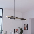 Eglo - Lustre LED regulável suspenso por cabo 2xLED/13W/230V + LED/16W preto/bege