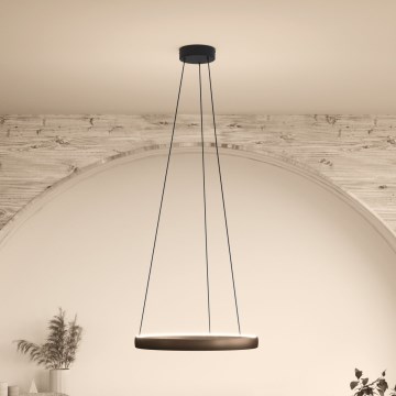 Eglo - Lustre LED regulável suspenso por cabo com sensor de movimento, 2x LED/19W/230V, 2200-6500K, Ø 55 cm, castanho