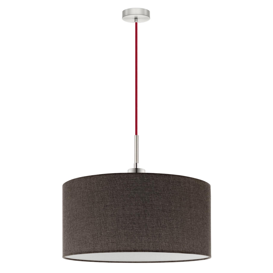 Eglo - Lustre LED suspenso com cabo TUNJA 1xE27/60W/230V castanho