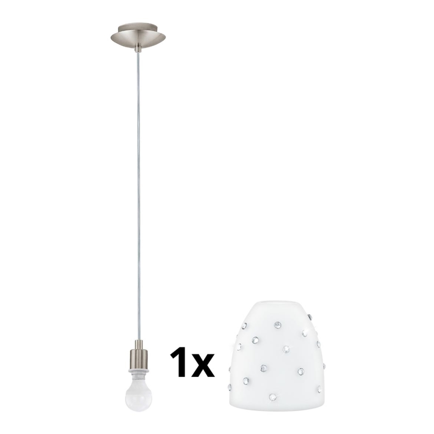Eglo - Lustre LED suspenso em cabo MY CHOICE 1xE14/4W/230V cromo mate/branco