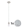 Eglo - Lustre LED suspenso em cabo MY CHOICE 1xE14/4W/230V cromo mate