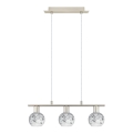 Eglo - Lustre LED suspenso em cabo MY CHOICE 3xE14/4W/230V cromo mate/branco/preto