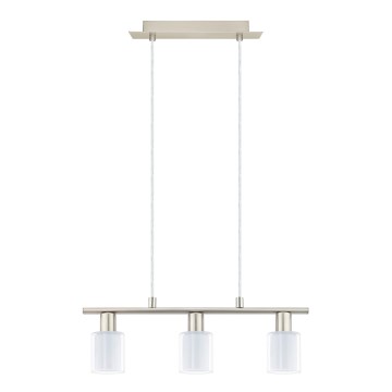 Eglo - Lustre LED suspenso MY CHOICE 3xE14/4W/230V cromo mate/branco