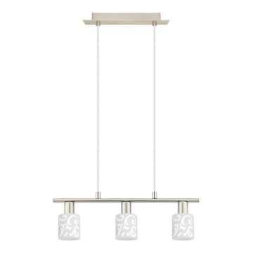 Eglo - Lustre LED suspenso MY CHOICE 3xE14/4W/230V cromo mate/branco