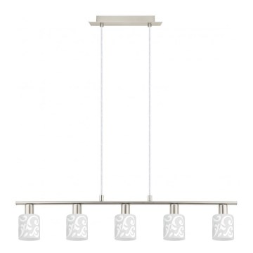 Eglo - Lustre LED suspenso MY CHOICE 5xE14/4W/230V cromo mate/branco