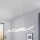 Eglo - Lustre LED suspenso por cabo, 35 W / 230 V / 3000 K, cromado brilhante