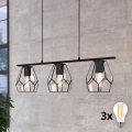 Eglo - Lustre LED suspenso por cabo 3xE27/40W/230V