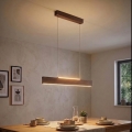 Eglo - Lustre LED suspenso por cabo LED/17W/230V + LED/4,2W, acabamento nogueira