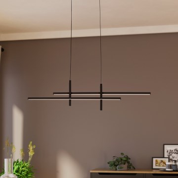 Eglo - Lustre LED suspenso por cabo LED/20W/230V preto