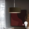 Eglo - Lustre LED suspenso por cabo TUNJA 1xE27/60W/230V castanho