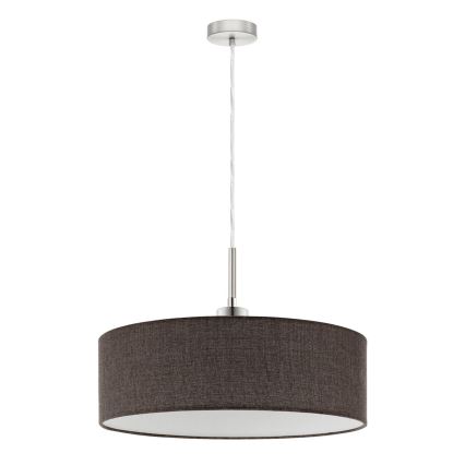 Eglo - Lustre LED suspenso por cabo TUNJA 1xE27/60W/230V castanho