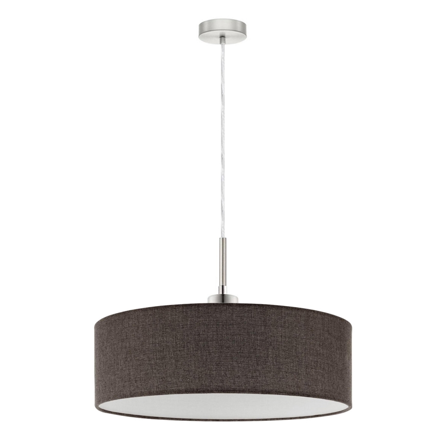 Eglo - Lustre LED suspenso por cabo TUNJA 1xE27/60W/230V castanho