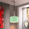 Eglo - Lustre LED suspenso por cabo TUNJA 1xE27/60W/230V Ø 20 cm verde/preto