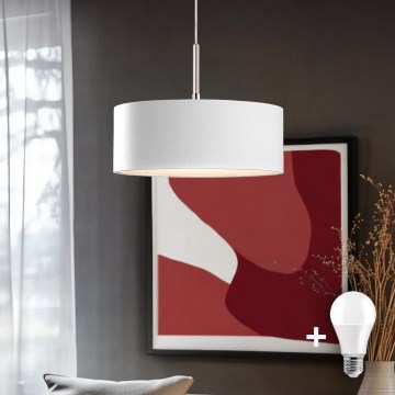 Eglo - Lustre LED suspenso TUNJA 1xE27/60W/230V branco