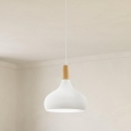Eglo - Lustre suspenso em cabo 1xE27/60W/230V diâmetro 28 cm branco
