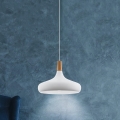 Eglo - Lustre suspenso por cabo 1xE27/40W/230V Ø 40 cm branco